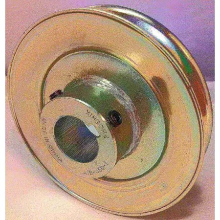 TERRE PRODUCTS V-Groove Drive Pulley - 4.5'' Dia. - 1'' Bore - Steel 245010